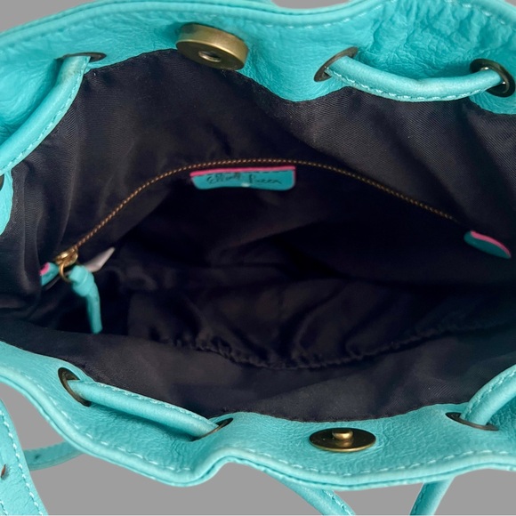 ELLIOTT LUCCA Women's Perforated Leather Crossbody Bucket Bag - Picture 4 of 13